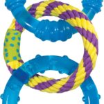 Dental Links Dog Chew Toy – Puppies & Adults, Strong Chewers, Multiple Textures & Rope, 8.5" x 4" x 1"